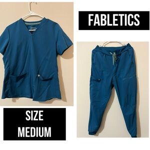 Fabletics Teal Medical Uniform Set